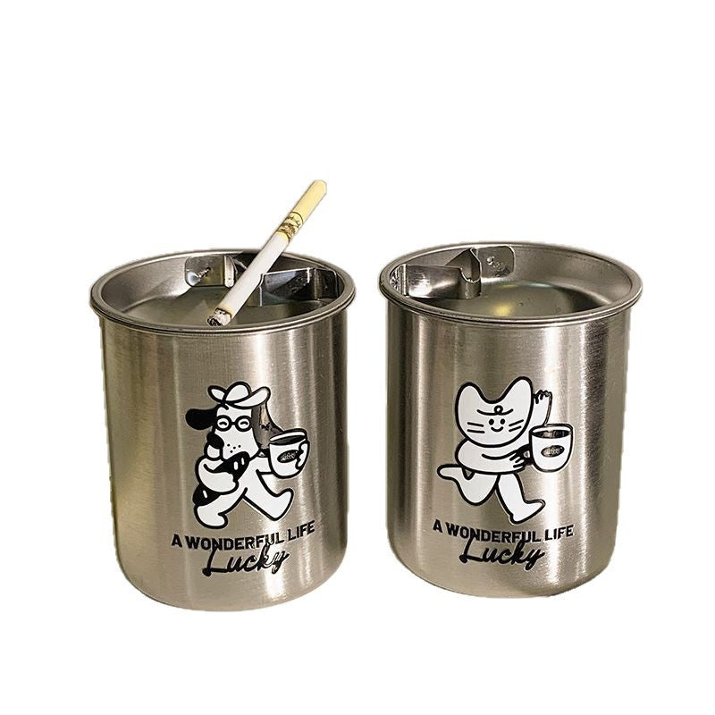 Edelstahl Aschenbecher mit Charmantem Design Brehn