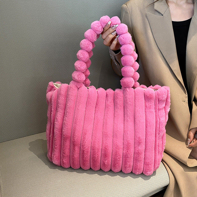 Plüsch Texturierte Handtasche