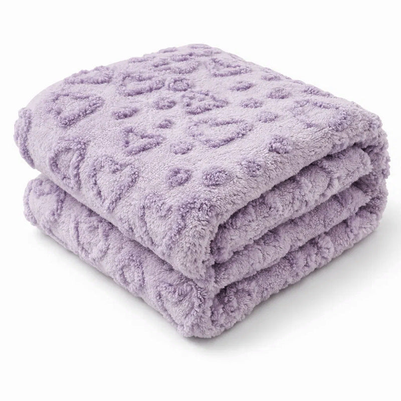 Damen Kuscheldecke mit Herzmuster Brehn