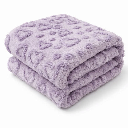 Damen Kuscheldecke mit Herzmuster Brehn