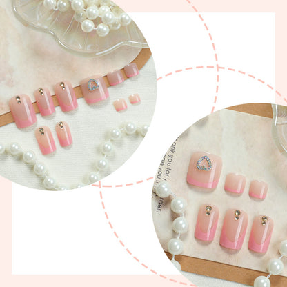 Premium dekoratives Press-On-Nagelset mit einzigartigen Verzierungen Brehn