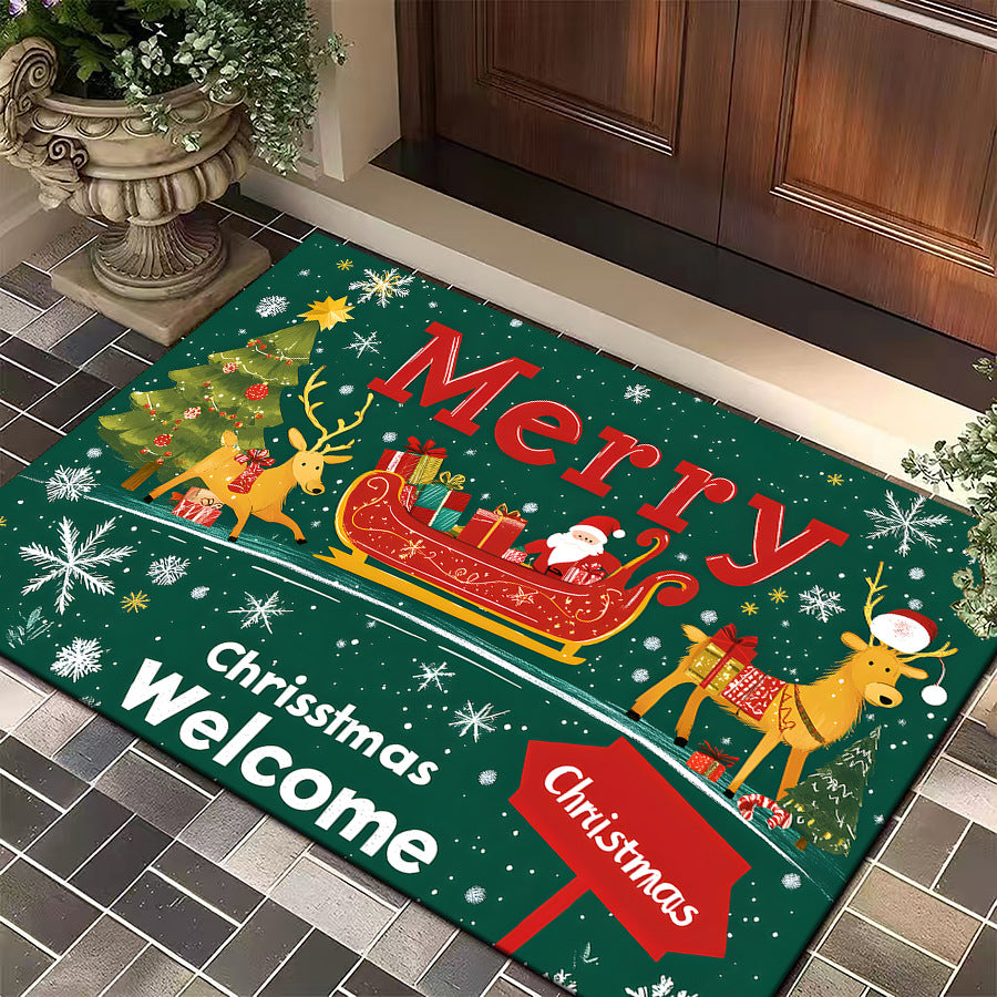 Dekorativer Weihnachtsmotiv-Eingangsteppich Brehn