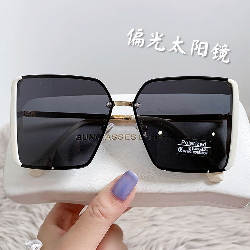 Damen Oversized quadratische Sonnenbrille mit polarisierten Gläsern Brehn