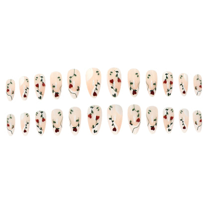 Blumenakzent Press-On Nail Art Design