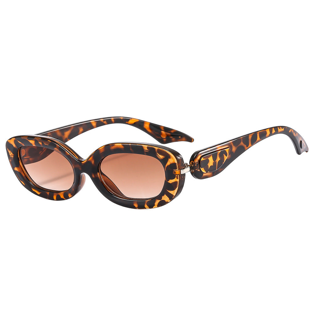 Damen modische Sonnenbrille mit stilvollem geschwungenem Rahmen Brehn
