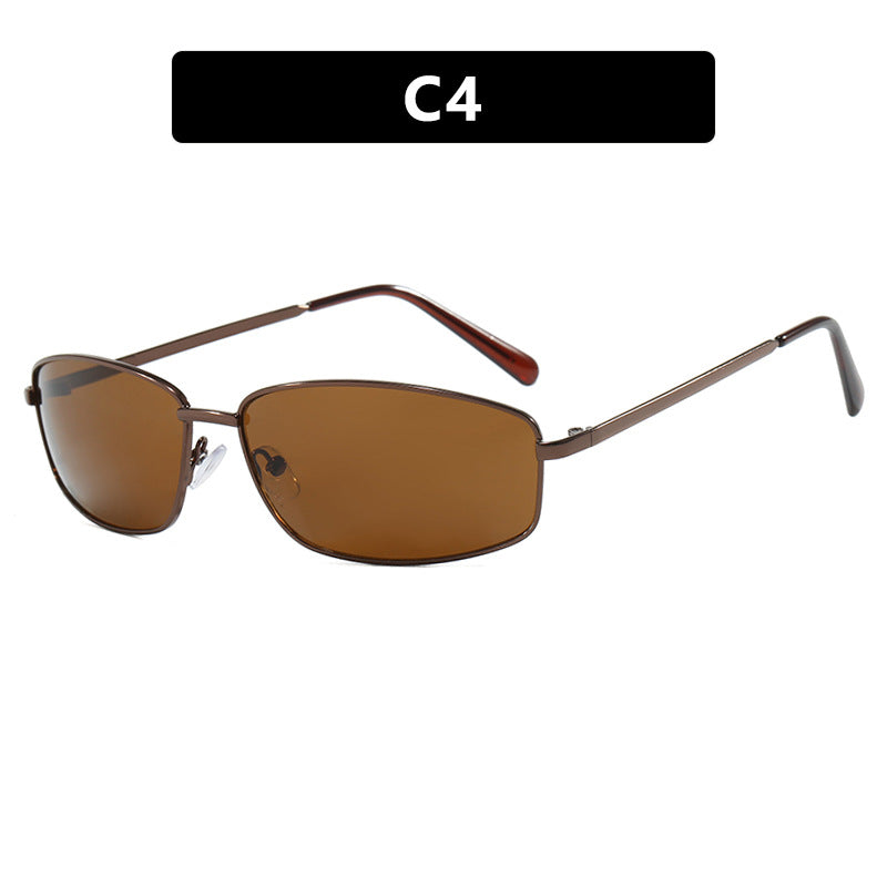 Damen sportliche Sonnenbrille mit modischem Metallschutz Brehn