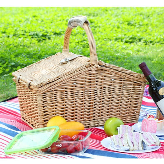 Damen Picknickkorb mit umfangreicher Ausstattung und Kühlbox Brehn