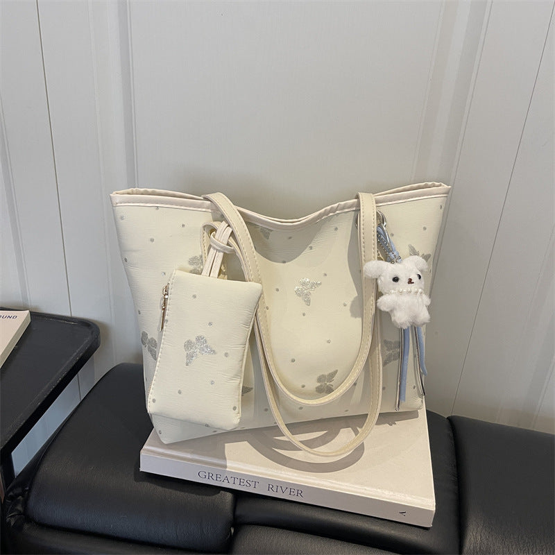 Stylische Schmetterlingsdruck Multi-Compartment Tote Bag