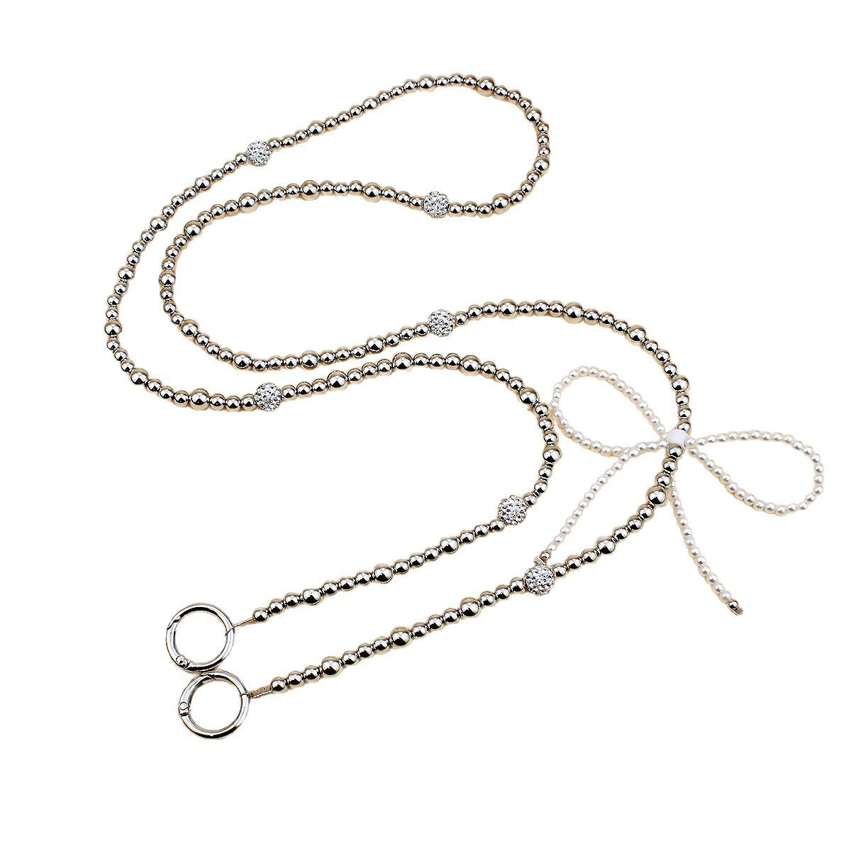 Elegante Perlen- und Silberkette Brehn