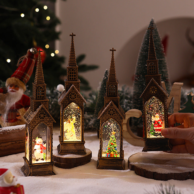 Beleuchtete Weihnachtskirche Dekoration Brehn