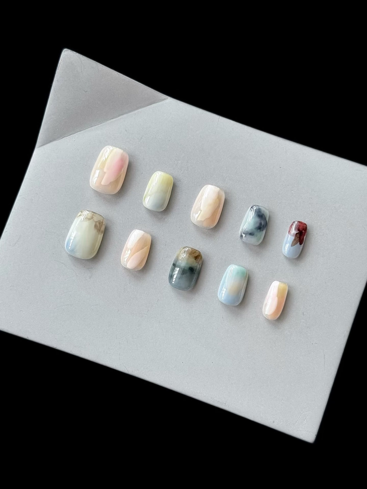 Künstlerisches Marmor-Effekt-Nagelkunst-Set