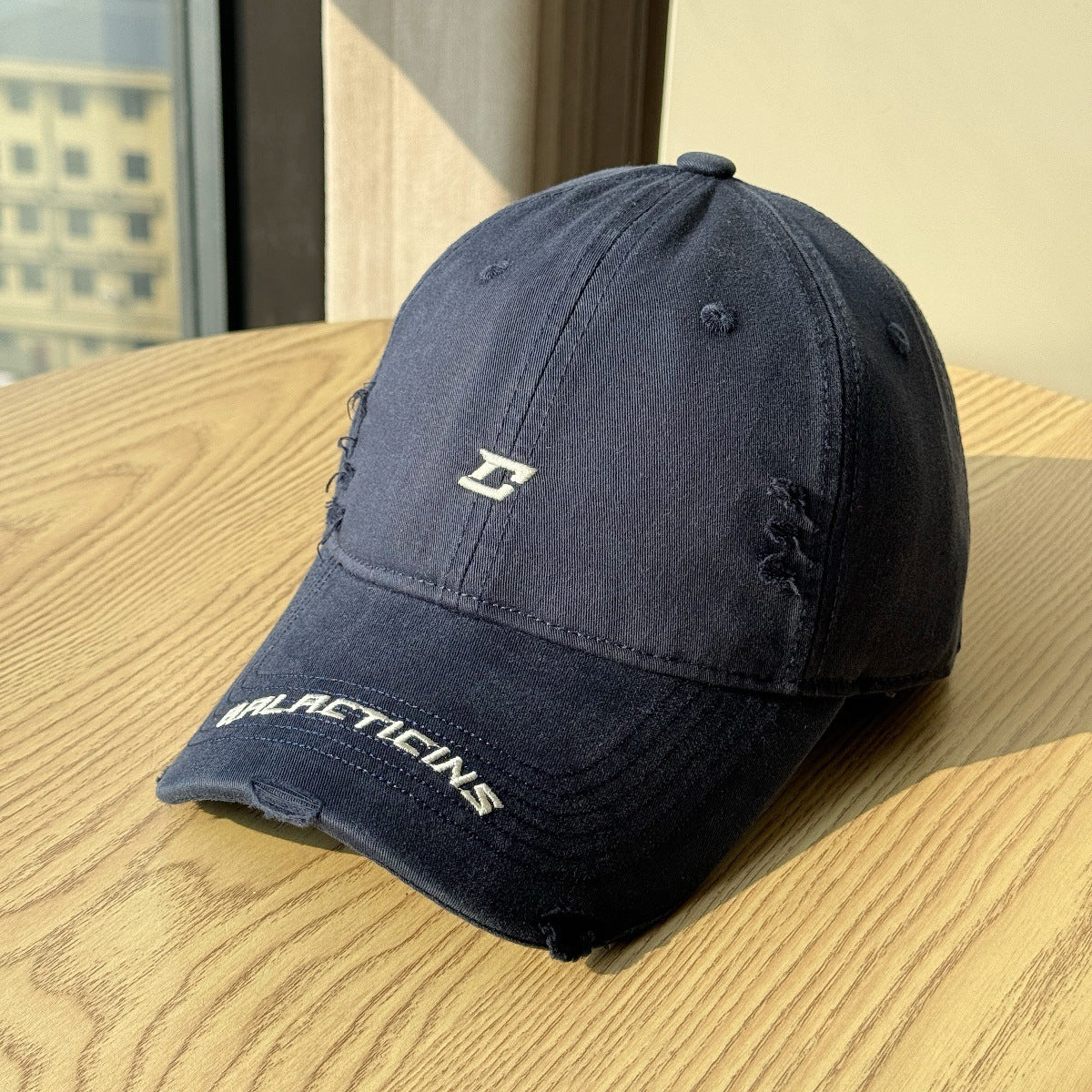 Herren Zerschlissenes Denim Baseball Cap Brehn