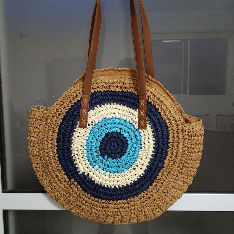 Runde Makramee Strandtasche Brehn