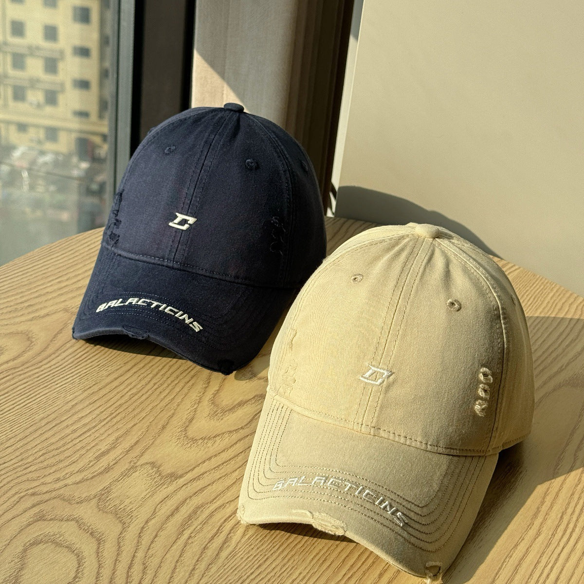 Herren Zerschlissenes Denim Baseball Cap Brehn