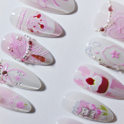 Dekoratives Press-On Nail Art Set Brehn