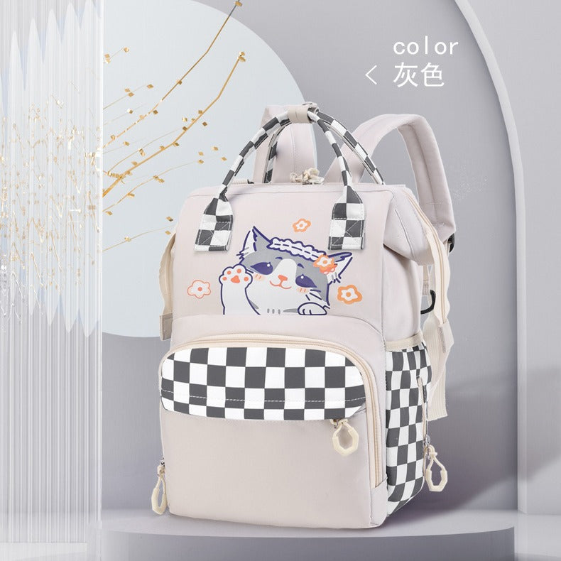 Verspielt katzenmotivierter Mehrere-Taschen-Rucksack Brehn