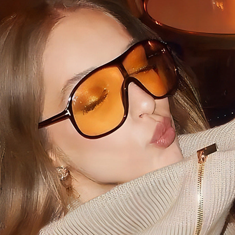 Damen modische oversized Sonnenbrille mit innovativem Design Brehn