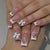 Elegante französische Spitzen Nagelkunst Verlängerungen Brehn
