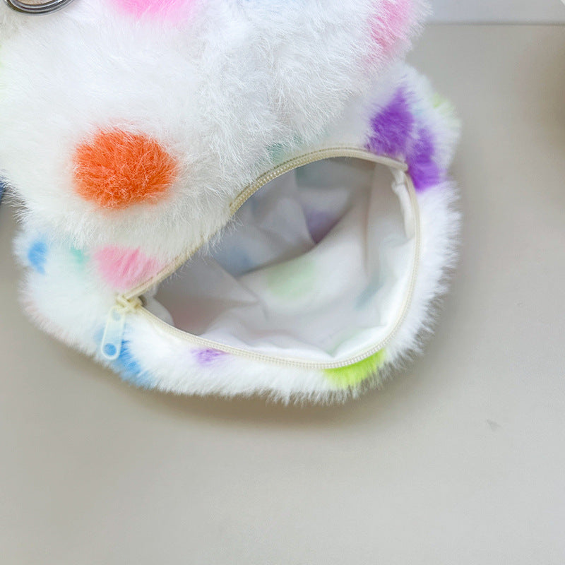 Plüsch Tasche mit Verspieltem Katzenmotiv Brehn