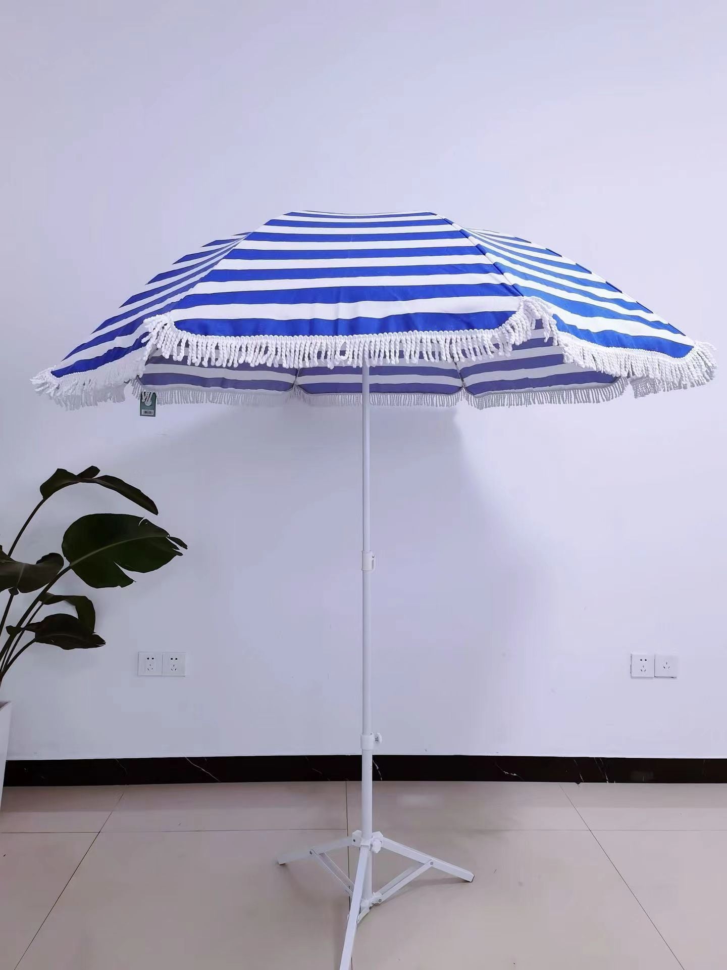 Damen Sonnenschirm mit stylishen Quasten Brehn