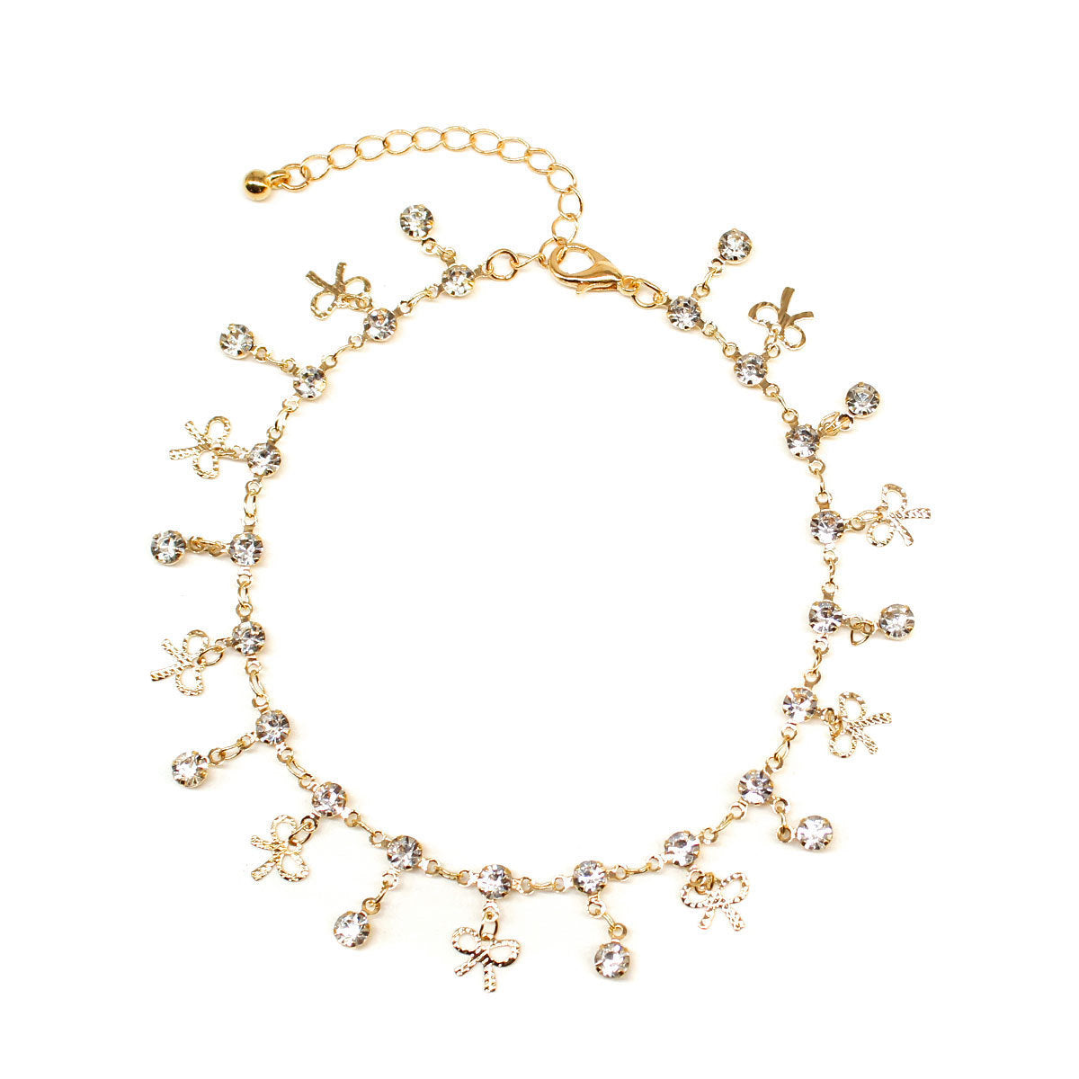 Delikate Kristall Charm Fußkettchen Brehn