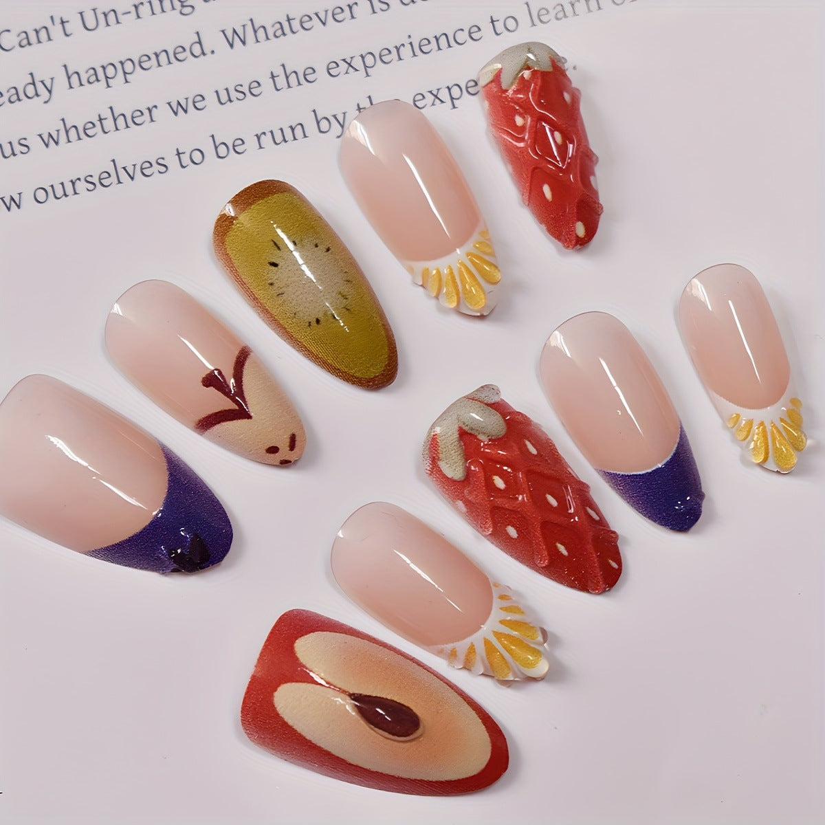 Künstlerisches Gel-Nagelkunst-Design Brehn