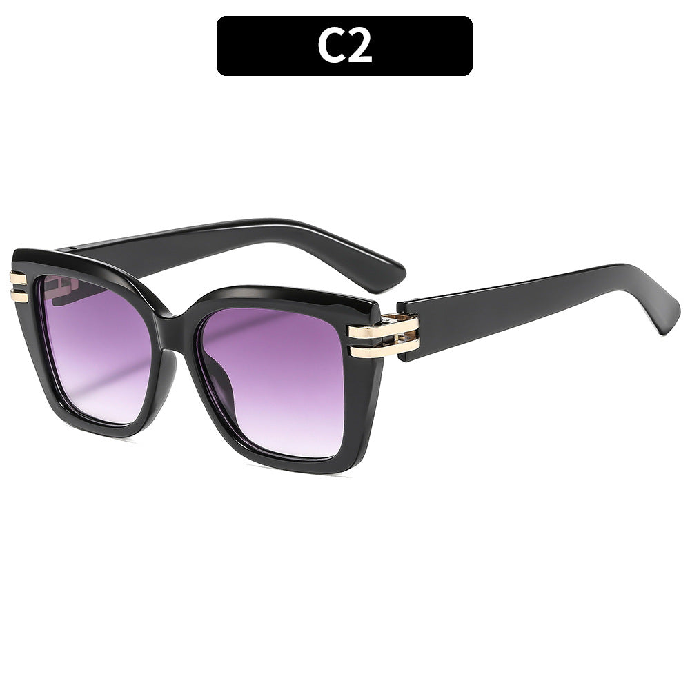 Elegante Übergroße Quadratische Rahmen Sonnenbrille  1787664505
