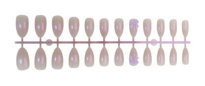 Kunstnagelset mit eleganten Schleifchen und sanftem Design Brehn