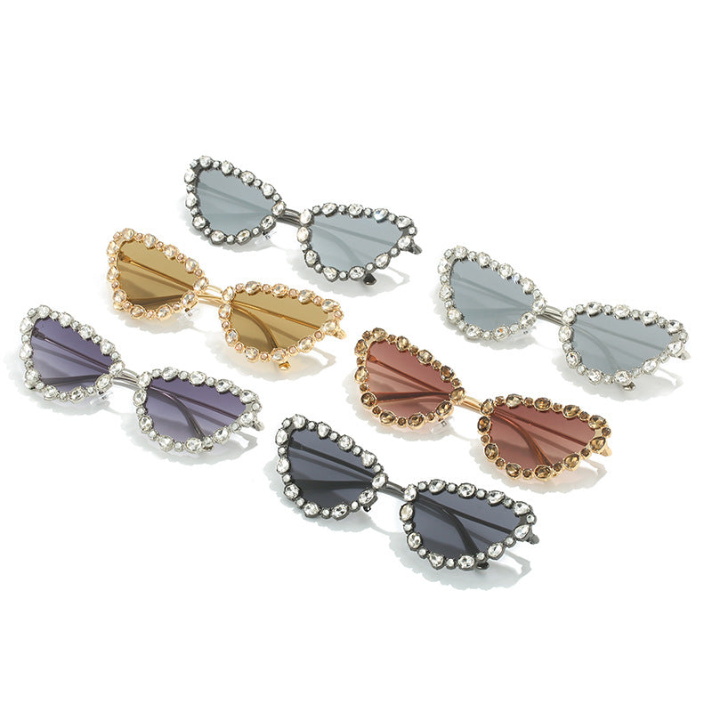 Herzförmige mit Strass verzierten Sonnenbrille Brehn