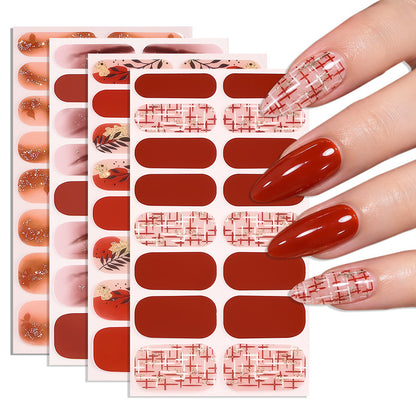 Blumen Design Nagelkunst Wraps