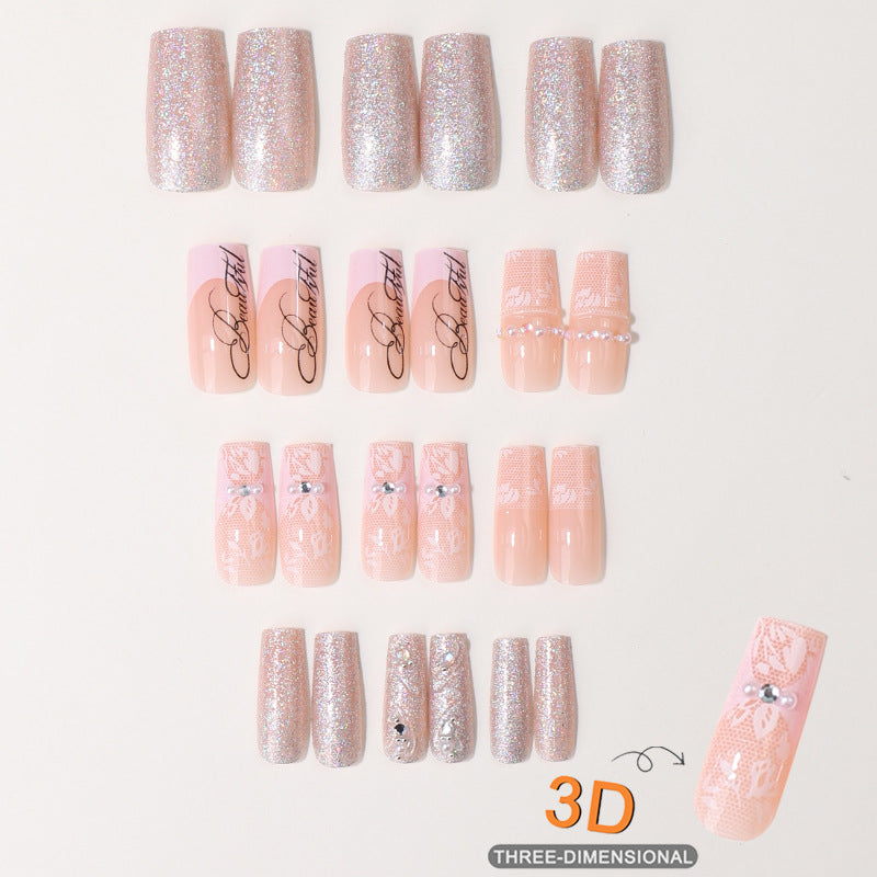 Schimmernde elegante Press-On-Nagelspitzen Brehn