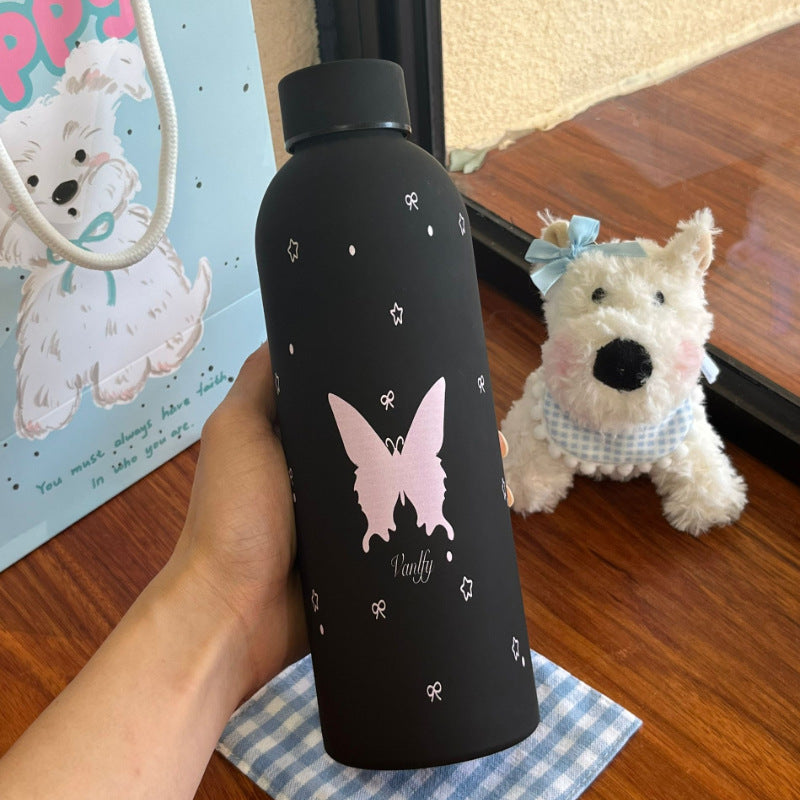 Damen Isolierflasche mit verspieltem Hunde-Motiv Brehn