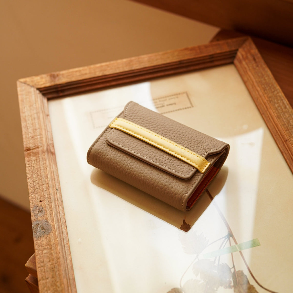 Strukturiertes Leder Kartenhalter Wallet