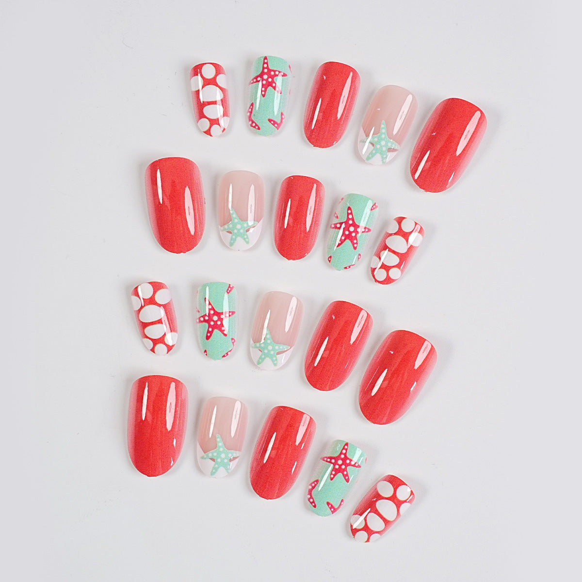 Premium Dekorative Press-On Nagelkunst Set