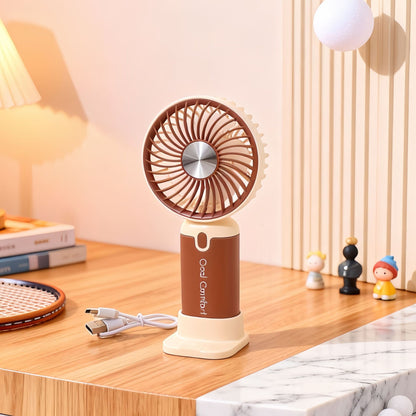 Damen Tragbarer Mini-Ventilator mit innovativem Design und USB-Ladefunktion Brehn