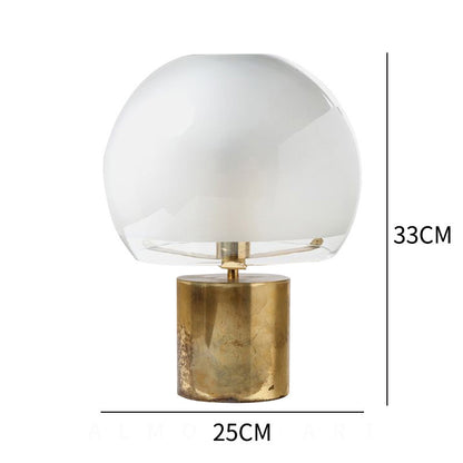 Moderne elegante Tischlampe mit goldenem Sockel