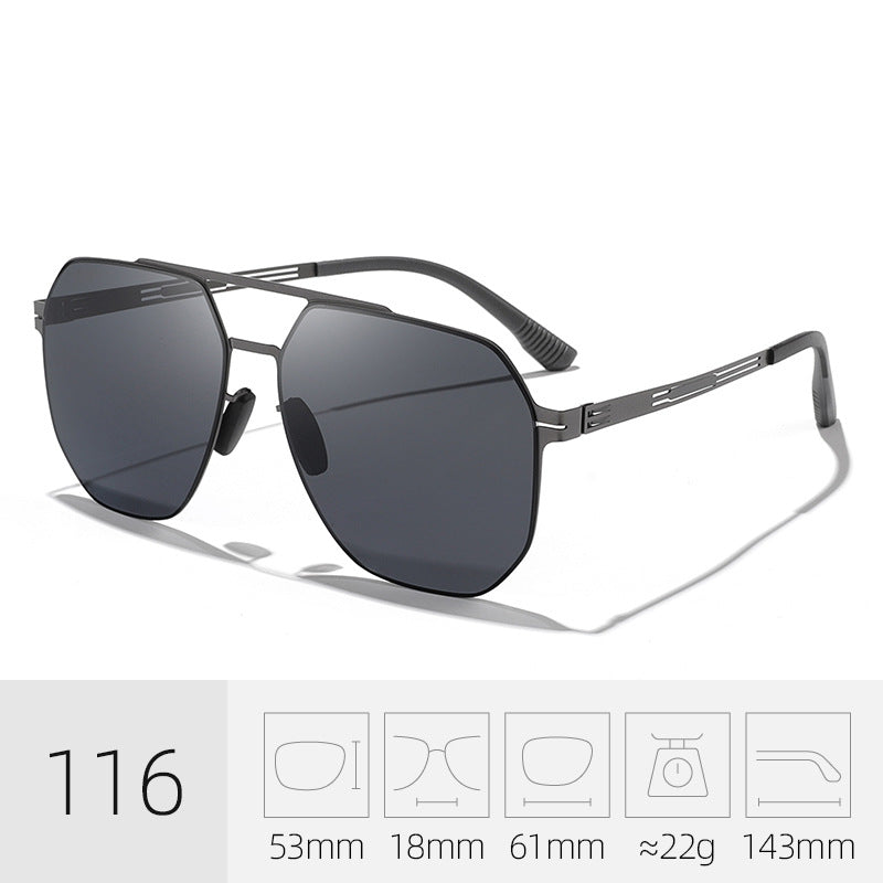 Premium Geometrischer Rahmen Sonnenbrille Brehn