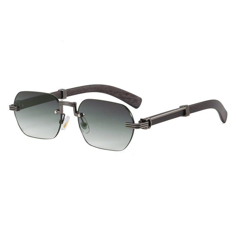 Damen Geometrische Designer-Sonnenbrille mit luxuriösem Metallrahmen Brehn