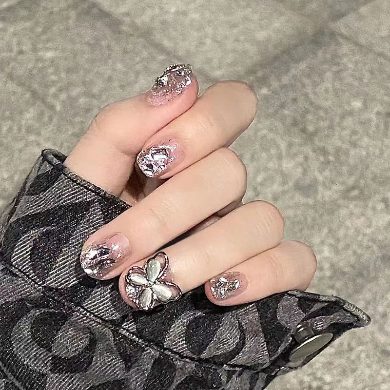 Kunstnagelset mit funkelnden Strass- und Glitzerelementen Brehn