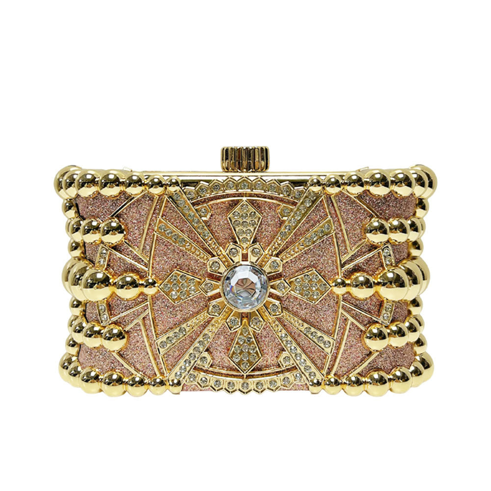 Glänzende dekorative Abend-Clutch