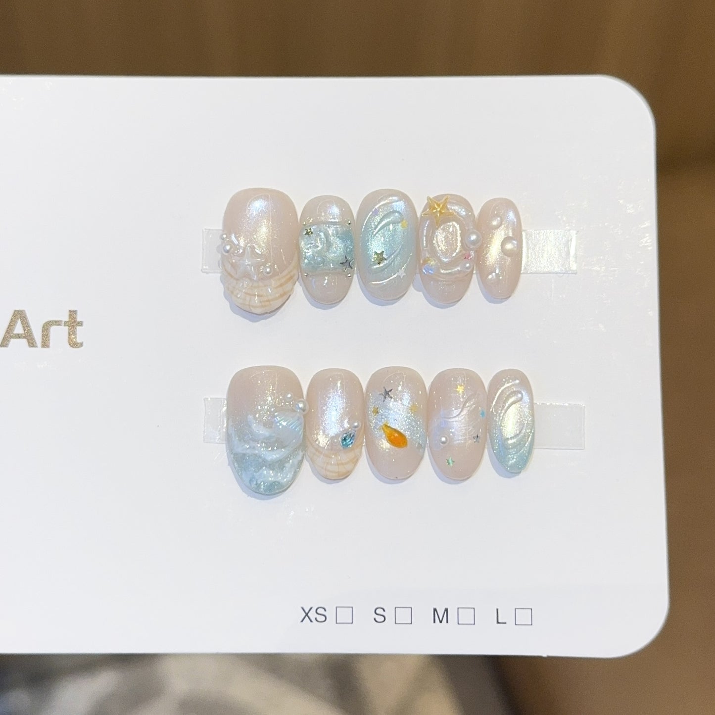 Kunstnagel Set mit Maritimem Design Brehn