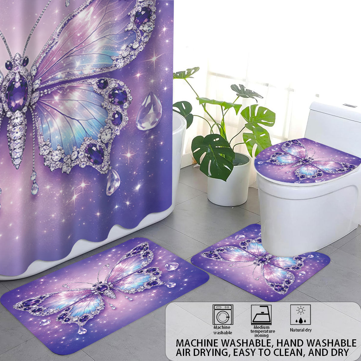 Bunny-Themen digitales Badezimmer Dekor Set Brehn