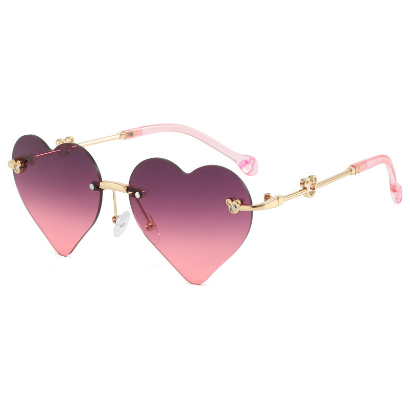 Damen Herzförmige Sonnenbrille mit verspiegelten Gläsern Brehn