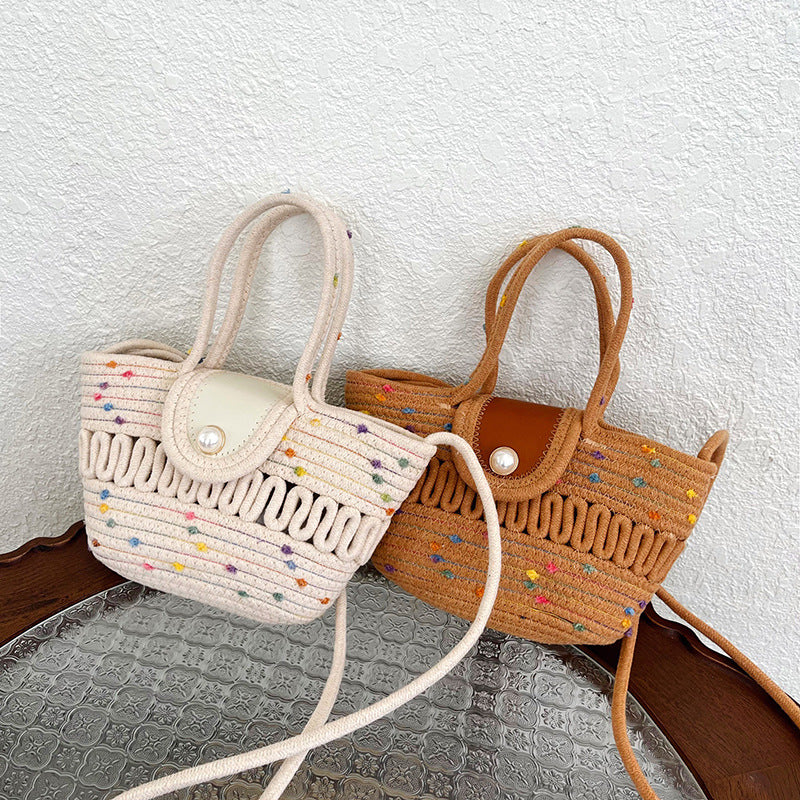 WoCharming Gewebte Mini Tote Bag Brehn