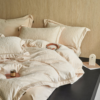 Gestepptes Paisley-Bettwäsche-Set aus Baumwollsatin mit Soft‑Touch‑Finish