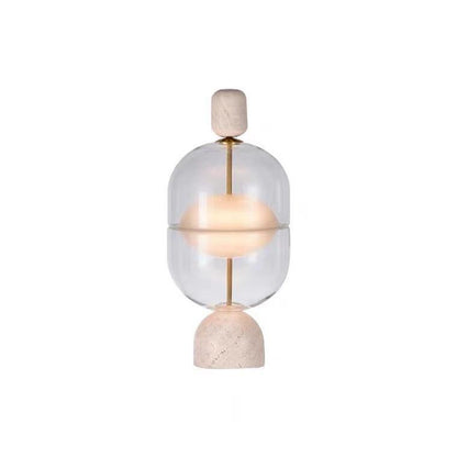 Minimalistische Glas- und Metall-Stehlampe