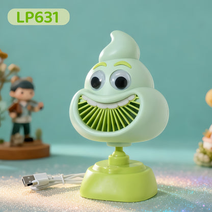 Unisex nan kompakter USB-Tischventilator im niedlichen Rentierdesign mit verstellbarer Neigung und leisem Motor Brehn
