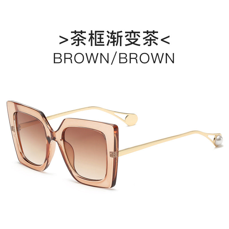 Damen elegante Sonnenbrille mit geometrischem Rahmen Brehn