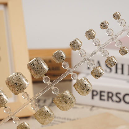 Glitzerndes Press-On Nagelkunst-Set Brehn