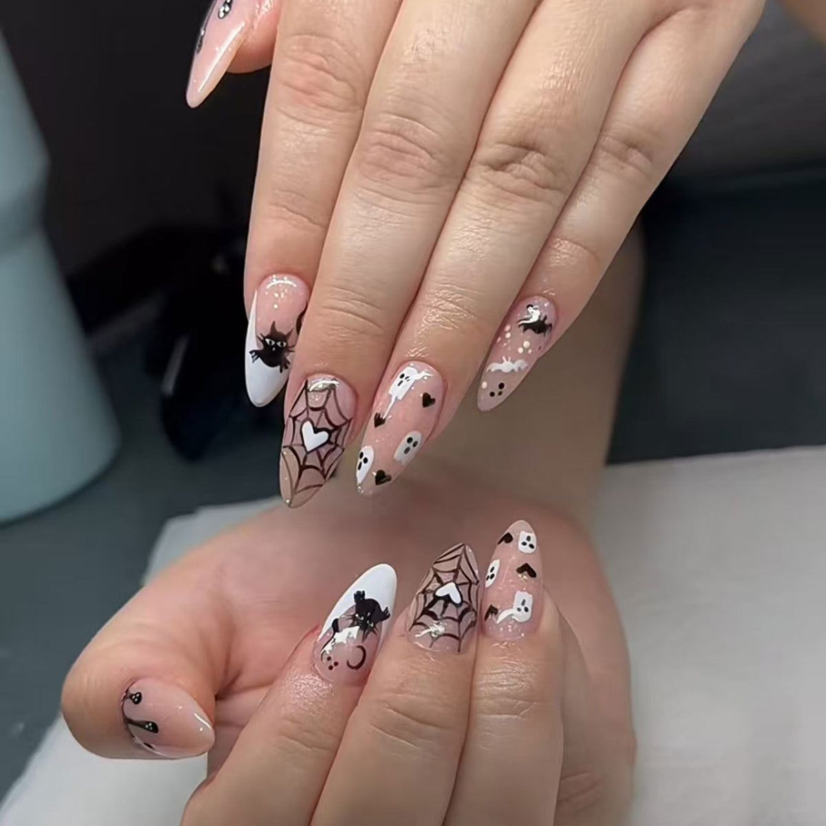 Halloween-Themen Press-On Nagelkunst Brehn